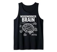 Woodworker Brain Funny Carpenter Woodworker Workshop Humor Tank Top
