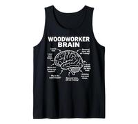 Woodworker Brain Funny Carpenter Woodworking Humor Tank Top