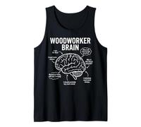 Woodworker Brain Funny Carpenter Workshop Humor Design Tank Top