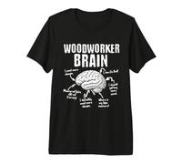 Woodworker Brain Funny Dad Thoughts Anatomy Fathers Day Premium T-Shirt