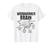 Woodworker Brain Funny Dad Thoughts Anatomy Fathers Day T-Shirt