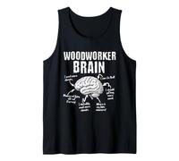 Woodworker Brain Funny Dad Thoughts Anatomy Fathers Day Tank Top