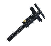 Woodworker Edge Ruler, Woodworker Edge Ruler, Versatile Metal Sliding Ruler, Practical Construction Aid, Aluminium Alloy Scribing Tool for Holing