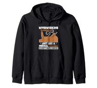 Woodworker Grandfather Carpentry Funny Woodworking Grandpa Zip Hoodie