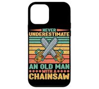 Woodworker Never Underestimate An Old Man Chainsaw Case for iPhone 12 mini