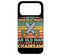 Woodworker Never Underestimate An Old Man Chainsaw Case for iPhone 17 Pro Max