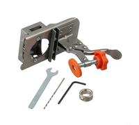 Woodworking 35mm Hinge Boring Jig Hole Locator Puncher Aid for Door, Cabinet, and Window Hinge Installation Including Drill Bit and Hexagonal Wrenches (A)