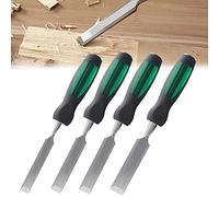 Woodworking 4-Piece Wood Chisel Set Premium Wood Carving Chisels Sturdy Manganese Steel Blades Woodworking Tools with Hammer Steel-end Cap for Carving(Size:4 Set) (4 Set)