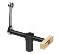 Woodworking Bench Stopper, Brass and Stainless Steel Vise Clamp with Quick Ratchet Mechanism for 19mm or 20mm Hole, Adjustable Holder for Clamping Irregular Objects on Workbench