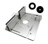Woodworking Benches Router Plate with Miter Gauge Guide Aluminium Fence Sliding Brackets Multifunctional Trimming Aluminum Router Plate
