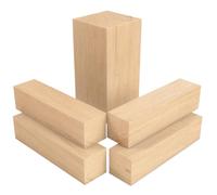Woodworking Carving Blocks 5Pcs Basswood Carving Block Natural Wood 2 Sizes Portable Unfinished Whittling Art Supplies
