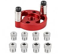 Woodworking Center Finder & Drill Guide Locator, Aluminum Vertical Doweling Jig Kit with 8 Sizes Drill Bushings (3-10mm) for Straight Hole Drilling