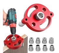 Woodworking Center Finder Kit, Drill Guide for Vertical Hole Drilling with 3/4/5/6/7/8/9/10mm Drill Bushings, Drill Jig Kit for Carpenter,Wood Working Tools and Equipment for Crafts DIY