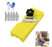 Woodworking Chamfering Tool, Double Slot 45 Degree Manual Plane Cutting Chamfer Tool, No Burrs Chamfering Drywall Edge Trimming Machine for Woodworking Projects (Yellow)