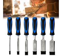 Woodworking Chisel Set & Wood Carving Tools 10PCS - 6 Chisels, 1 Honing Guide & 1 Sharpening Stone & 2 Carpenter Pencils & 1 Storage Case