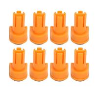 Woodworking Clamp Jig Accessories 8Pcs Bench Dogs Nylon Non Slip EVA Brake Inserts 20mm Orange Black Impact Resistant