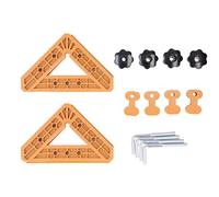 Woodworking Clamp Tool | 45 & 90 Degree Right Angle Positioning Square/ABS Scribing Tool | 4 - Point Fixing for Cabinets/Frames/Furniture | Includes 4 Knobs & Screws