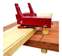 Woodworking Clamp with Oxidized Aluminum Housing and Adjustable Cylindrical Rod Mounting for Planer Table Integration (A)