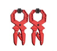 Woodworking Clamps 2pcs Rubber Coated A-Type Quick Release One-Handed 20cm Red for DIY Carpentry