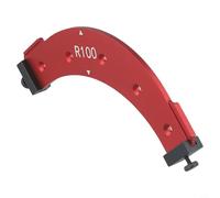 Woodworking Corner Rounding Template for Inner and Outer Arcs, Aluminum Alloy Router Gauge with for R100/R150/R200/R250/R300 Sizes, Red for Ward(for R100)