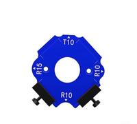 Woodworking Corner Template for Inner and Outer R Angles, Aluminum Alloy Edge Trimming Positioning Tool with Double Limit Support Plate, Multi-(RT10)