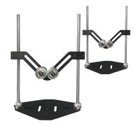 Woodworking Cutting Support Rack, Adjustable Roller Holder, 100kg Load | V-Shaped Woodworking Support Rack with Adjustable Double Rollers for Easy Log & PVC Pipe Cutting