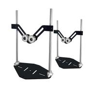 Woodworking Cutting Support Rack, V-shaped Rotary Tube Support with Double Roller, Adjustable Height, Load Capacity 100kg, for Cylinders 12-200mm