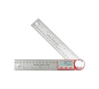 Woodworking Digital Angle Gauge 360° Internal External(red) | 360-degree measurement range, clear LCD screen, internal and external modes, sturdy steel build, workshop essential
