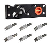 Woodworking DIY Chamfering Tool Plane - Trimming Planer with Thickened Aluminum Shell High Strength Carbon Steel Adjustment Knob Horizontal Bubble Practical Hand Planing for Wood and