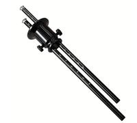 Woodworking Double Head Wheel Marking Gauge with Stainless Steel Cutters, Aluminum Alloy Scriber Ruler for Precise Line Drawing Tool 256mm Black