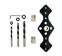 Woodworking Dowel Jig Handheld Drill Guide Joinery Hole Drill Positioner Locator Metal Sleeve Hole Opener Tools Woodworking Dowel Jig