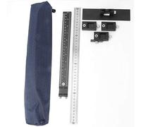 Woodworking Dowel Jig, Hole Positioning Ruler with Adjustable Guide, Scale for Precise Drilling, Aluminum Hole Locator for Wood Boards, Includes Wrench for Easy Opera