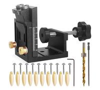 Woodworking Doweling Jig Adjustable Hole Puncher Locator Drilling Guide Suitable for Furniture Connecting Carpentry Tool Pocket Hole Jig
