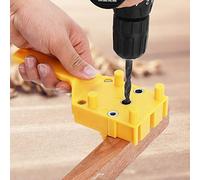 Woodworking Dowelling Jig with Drill Hole Saw Bits Handheld Alignment Tool for Accurate Dowel Joint Assembly