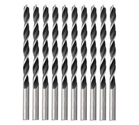 Woodworking Drill Bits Set of 10, 4mm Diameter, 75mm Long Spiral Bits for Easy Drilling in Various Woods
