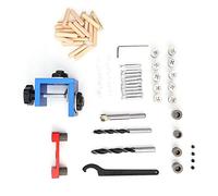 Woodworking Drill Guide | 3 - in - 1 Hole Jig & Opener for Accurate Drilling | Aluminum Alloy Tool for DIY/Furniture Assembly/Home Repair | Model 08350 - A with 16 Accessories