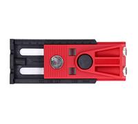 Woodworking Drill Guide Hole Locator Fixture, Pocket Hole Jig for Oblique 15° Angle Drilling, Nylon PA6 Drill Guide with Magnetic Base and Metric Scale, for Furniture Assembly and