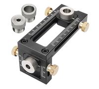Woodworking Drill Guide Hole Puncher Locator 2 in 1 Doweling Jigs for Furniture Connecting Installation Household Professional Installation Locator