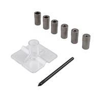 Woodworking Drill Guide Set with 6mm 8mm 10mm Hardened Steel Bushings for Hole Positioning in Woodworking Projects, 5PCS Black C