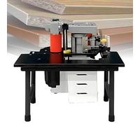Woodworking Edge Banding Gluing Machine,Double-Sided Glue Speed Adjustable Thickness 0.3-3mm,White,Woodworking Edge Banding Machine Edge Bander
