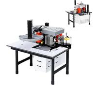 Woodworking Edge Banding Machine, Double-Side Gluing, Adjustable Speed 2-6m/Min, Curve and Straight Sealing on Wood