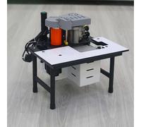 Woodworking Edge Banding Machine Portable, Professional 1200W Double-Sided Adhesive Gluing, Curved Straight Panel Edge Trimmer, Cabinet Furniture Edge Banding hot melt Glue Tool(White)