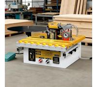 Woodworking Edge Banding Machine,Right Angle Curve Straight Line,Portable PVC Abs Edge Bander,Double-Sided Gluing,Speed Intelligent Temperature Control Automatic Cutting for Oversized Panels(A)