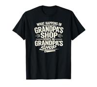 Woodworking Funny Quote Grandpa's Workshop What Happens in T-Shirt