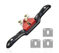 Woodworking Hand Planer Tools,10'' Adjustable Spokeshave with Flat Base,Wood Cutting Tools and Equipment with with 3Pcs Replacement Blades Accessories for Wood Craft,Woods Carver Working