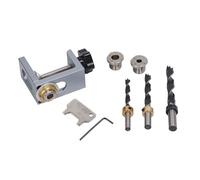 Woodworking Hole Locator Fast Positioning Firm Clamping Dowelling Jig Kit for Woodworking Drilling Support 18mm-52mm Wood Boards