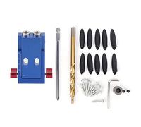 Woodworking Hole Locator, Oblique Hole Drilling Guide Tool, Metal Thread Carpentry Locator for Wood Board Connection with Wear - Resistant Clamp and Dual Drill Alignment