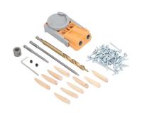 Woodworking Inclined Hole Locator Adjustable Pocket Hole Jig Kit with Multi Depth Settings for DIY Home Projects Bookshelves Shelves Aluminum Alloy Lightweight Portable