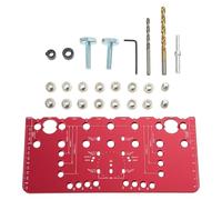 Woodworking Jig Fixture for Hinge Boring and Shelf Hole Creation in DIYs Projects with Drill Bit