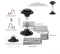 Woodworking Jig for Cabinet Drawer Front Installation - Adjustable Steel Panel Clip with Threaded Rod, Compatible with Flat Surfaces, 1 Pack(A)